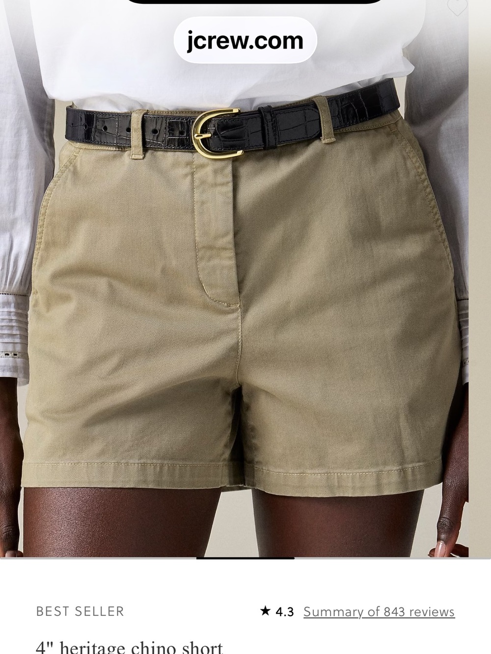 J. Crew Khaki Cotton Bermuda Shorts